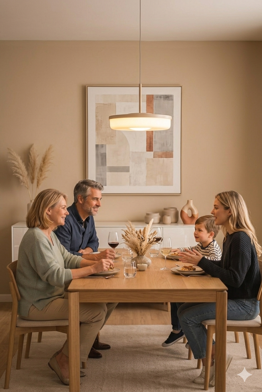 Happy family at home